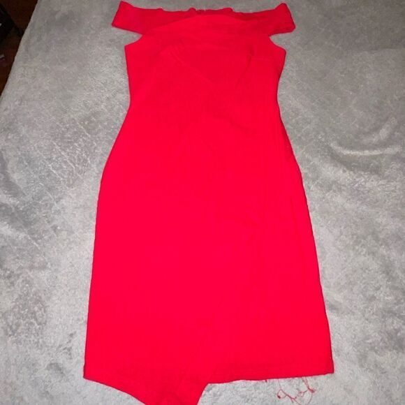 Love Culture Sexy Off Shoulder Red Dress - Picture 2 of 11